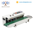 Bespacker Automatic continuous band sealer polythene pvc aluminum foil plastic bag heat sealing machine with counting